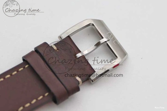 MIROTIME 1226 HighQuality Mark XVIII IW327010 SS M+F 1:1 Best Edition Brown Dial on Brown Leather Strap A 7049